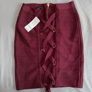 Burgundy skirt